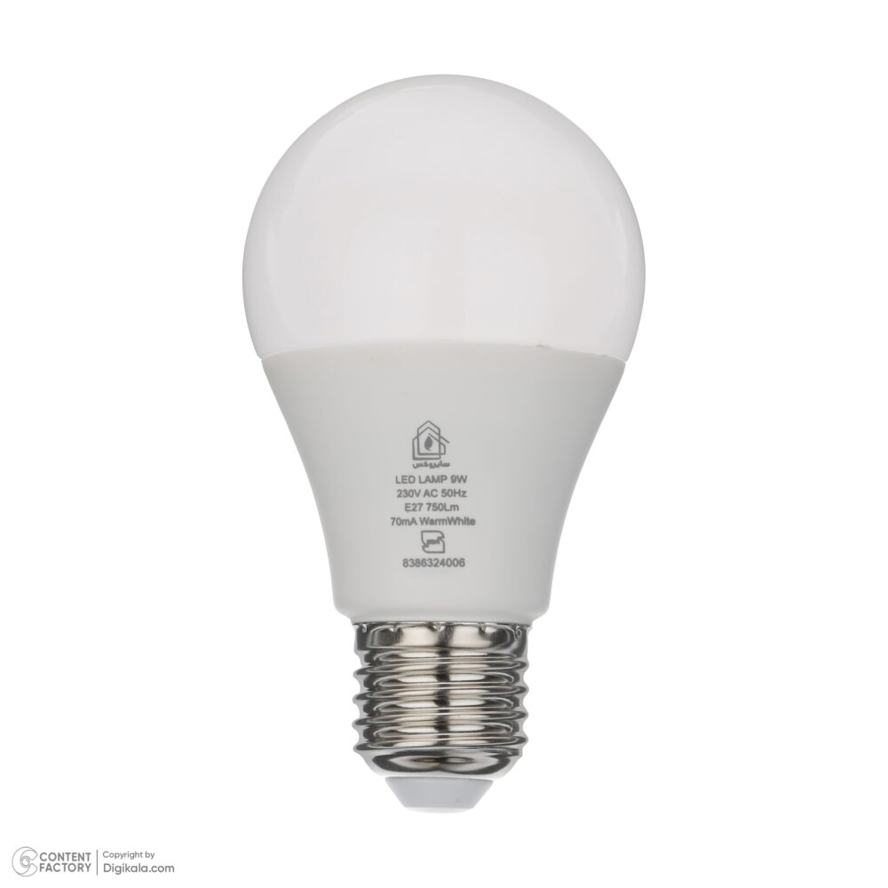 لامپ ال ای دی 9 وات سایروکس مدل A60 پایه E27